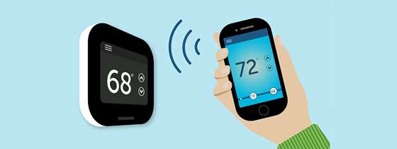 A smart thermostat and phone app