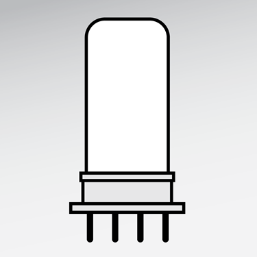 An illustration of a LED Four-Pin Base Replacement Lamps for CFLs