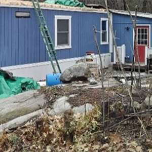exterior of a manufactured home