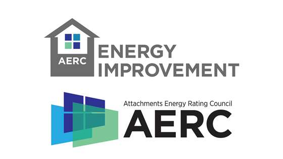 Two logos for the Attachments Energy Rating Council (AERC)