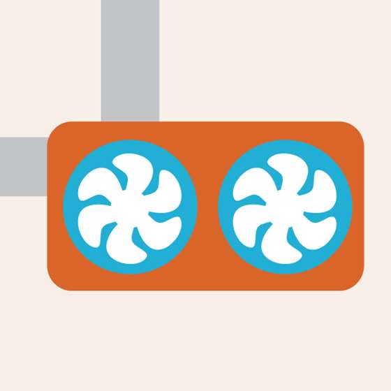 ventilation fan with two fans side by side