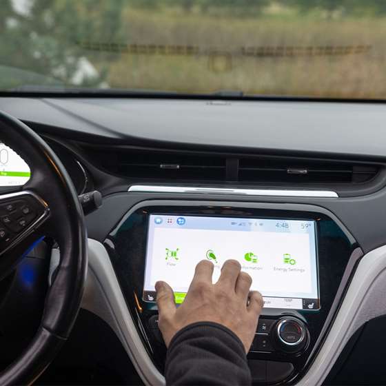 touch screen in a car