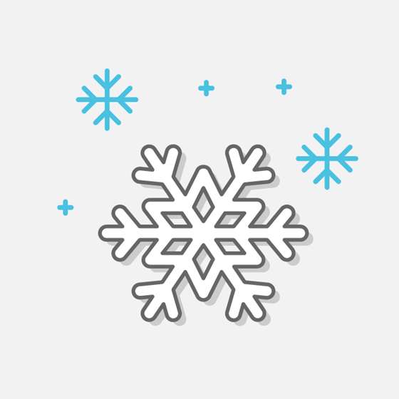 An icon of a snowflake