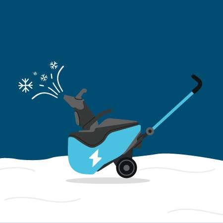icon of an electric snowblower