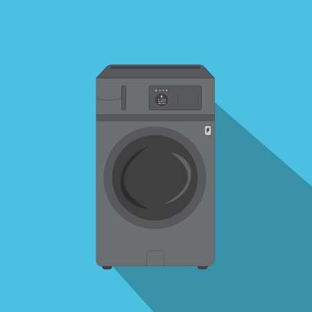 icon on a front loading washer dryer unit