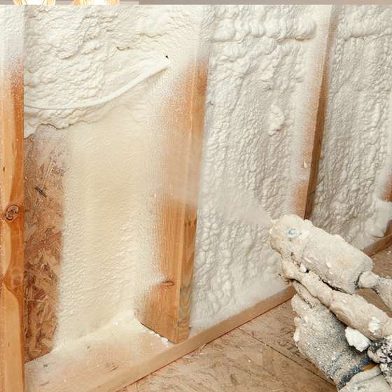 Spray foam or polyurethane insulation