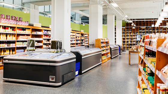 Refrigeration at a grocery store