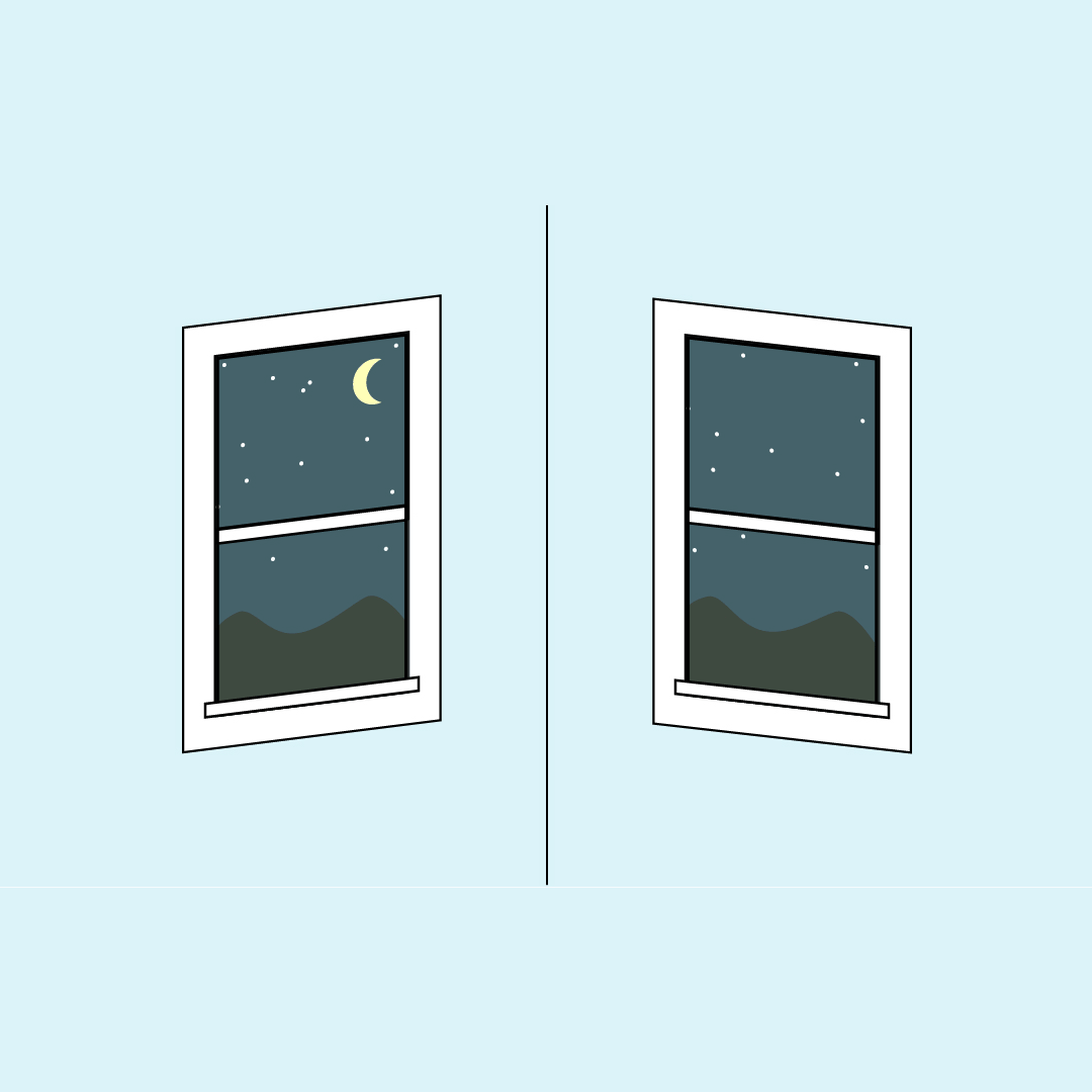 illustration of two windows open showing a breeze 
