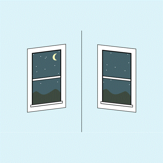 illustration of two windows open showing a breeze 