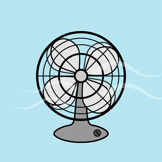 round metal room fan 