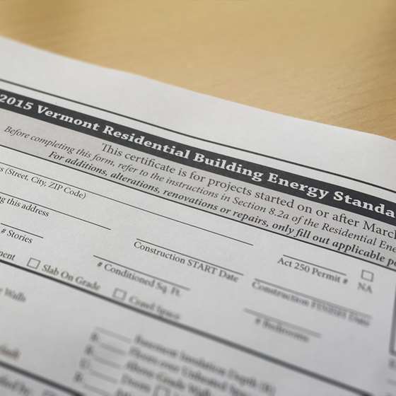 Image of an energy code certificate