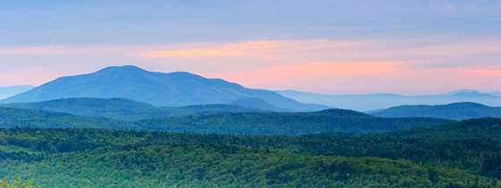 image of mountains and tree line from above 