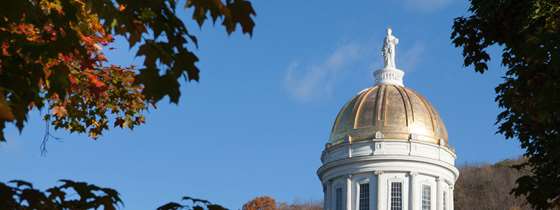 The exterior of the Vermont state house