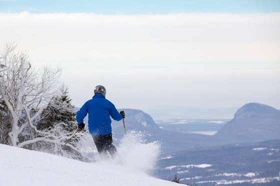 Person skiing down a mountain