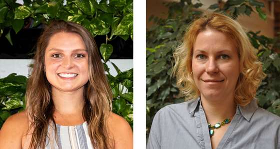 Profile photos of MJ Poynter and Lauren Morlino