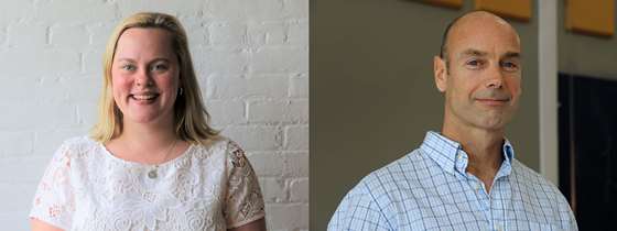 Becca White and Matt Sargent's headshots
