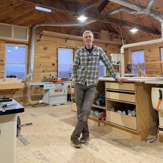 Ben Raphael in his workshop