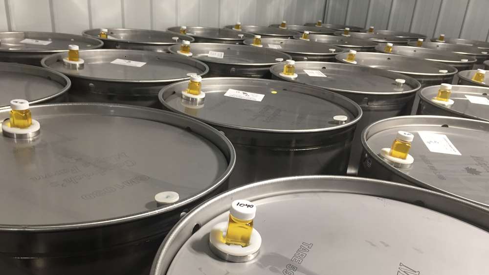 Photo of maple barrels