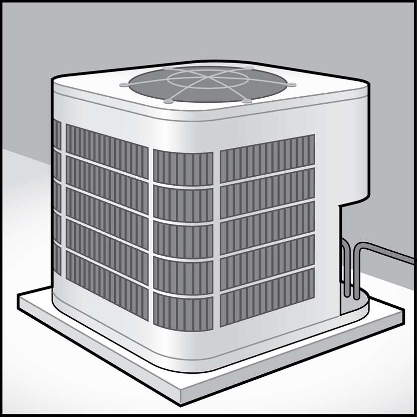An illustration of a Ducted Heat Pumps