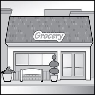 An illustration of a grocery store