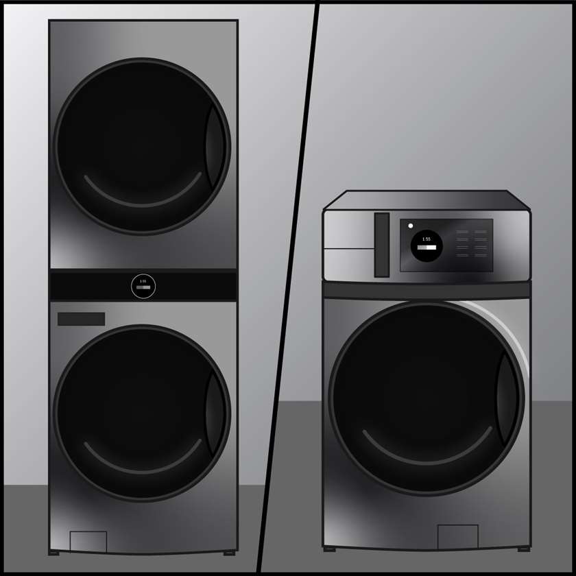 An illustration of a Washer & Dryer Combination Unit