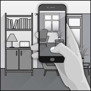 An illustration of a Virtual Home Energy Visit