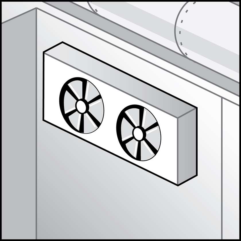 An illustration of a Evaporator Fan Motor Controls
