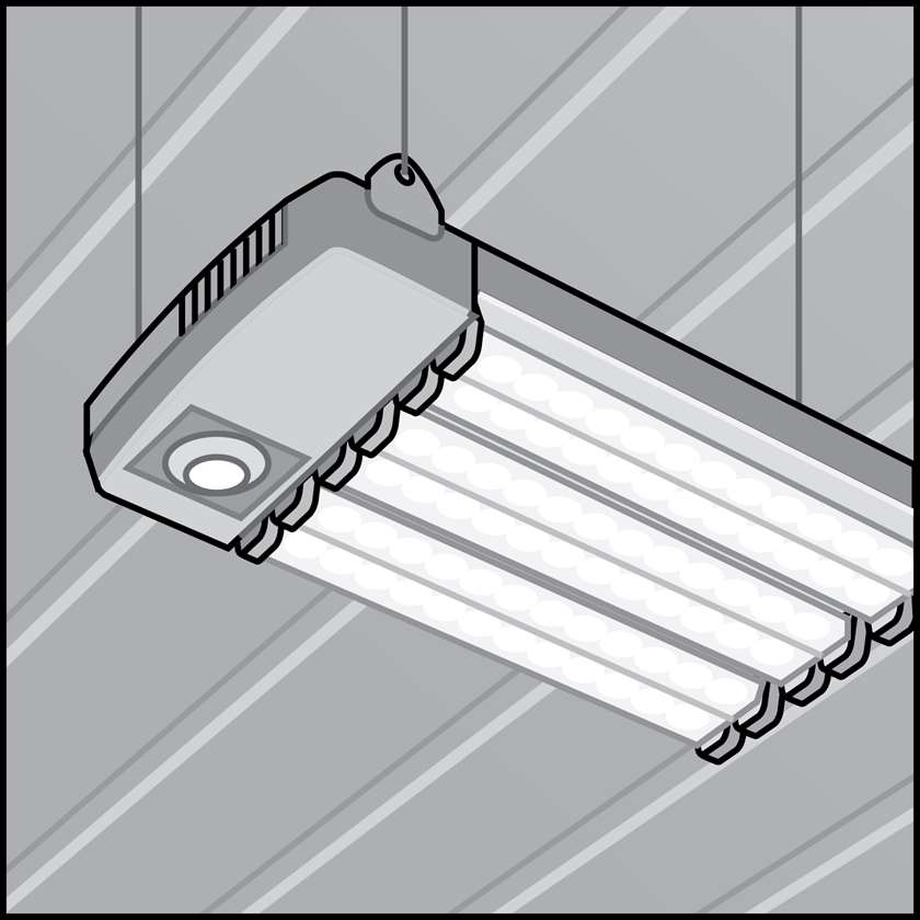 An illustration of a LED Low-Bay Fixtures 