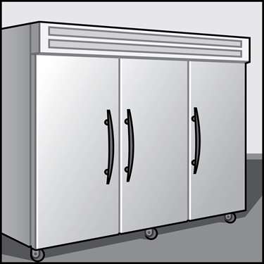 An illustration of a Reach-In Refrigerators & Freezers